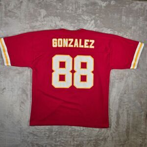 Vintage Kansas City Chiefs Logo Athletic Tony Gonzalez Jersey Large 90's Retro